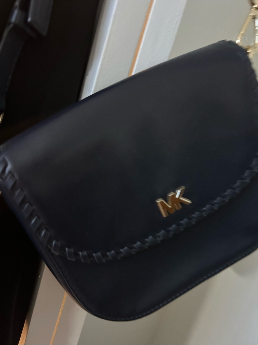 Michael Kors Black Leather Mini Crossbody with Gold Hardware - Picture 2 of 4